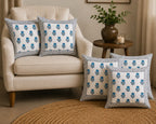 Neel Kamal Handblock Printed percale cotton Cushion Cover 16x16
