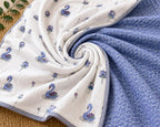 Rajhans Lotus Hand Block Print Reversible Single Bed Dohar | 100% Cotton | Soft Lightweight Quilt