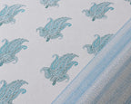Hand Block Printed 100% Cotton Bedsheet with 2 Pillow Covers | NEEMRANA NEEL | Super King Size (108×108 in)