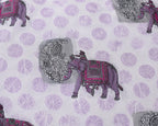 Maharaja Elephant Print Premium Cotton Double Bedsheet with 2 Pillow Covers (108x108 Super King Size)