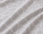 Super King Size Grey Trellis Premium cotton Bedsheet with 2 Pillow covers (108x108 inches)