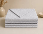 Super King Size Grey Trellis Premium cotton Bedsheet with 2 Pillow covers (108x108 inches)