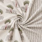 Gaj Vatika Hand Block Print Reversible Single Bed Dohar | 100% Cotton | Soft Lightweight Quilt