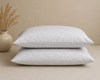 Super King Size Grey Trellis Premium cotton Bedsheet with 2 Pillow covers (108x108 inches)