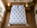 Royal Golden Brown Marigold Jaipuri Handblock Print Mulmul Cotton Bedsheet with 2 Pillow Covers (108x108 Super King Size)