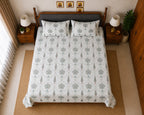 Nandanvan Handblock Print Premium Cotton Bedsheet with 2 Pillow Covers (108x108 super king size)
